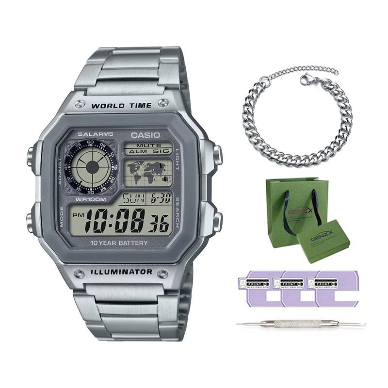 CASIO Men YOUTH Gray Watch AE-1200WHD-7A AE-1200WHD-7A