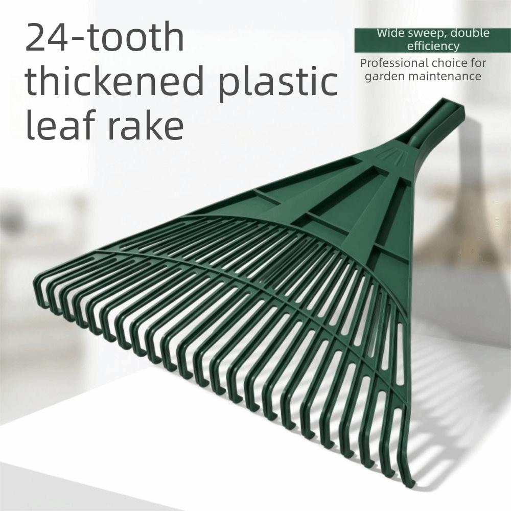 Plastic Grass Rake High Strength High Hardness Leaf Rake Portable Compact Heavy Duty Gardening Tool Narrow Space Gardening