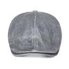 Side Letter Sticker Duckbill Hats Solid Color British Painters Hat Retro Newsboy Cap  for Men Women