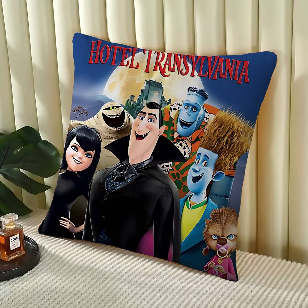 

Персонализированная наволочка Отель Трансильвания Детская спальня Декор для дикой вечеринки Наволочка Подарок на день рождения ребенка 16x16Inch
