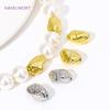 18K Gold Plated Brass Irregular Stone Shape Spacer Beads Separators For Jewelry Making DIY Beading Bracelet Necklace Accessories