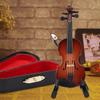 Mini Musical Instrument Model Miniature Violin Model with Stand Case Dollhouse Accessories Mini Musical Instrument Decor Gift