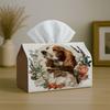 1pc Vintage Oriental Tissue Box Cover,Camel Landscape Green High-Quality,Waterproof,Durable,Lightweight,Foldable Storage,Ideal for Living Room and Din