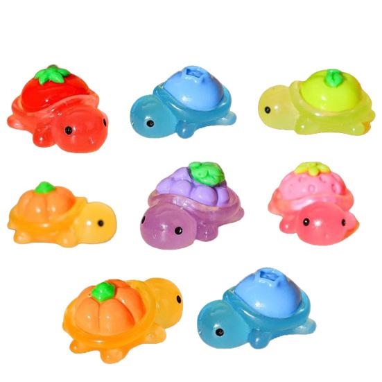 

Mini Turtle Statue Miniature Yellow Turtle Figurine Tiny Ocean Animals Ornament for Bonsai Fairy Garden Micro Landscape Decor D