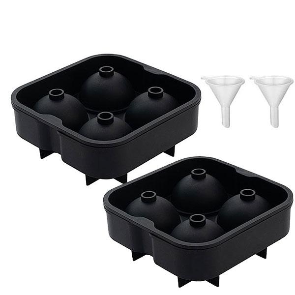 4/6/8 Grid Ice Ball Mold 3D Big Round Sphere Silicone Ice Cube Tray High Balls Shape Ice Cube Mold For Whiskey Ice Mould