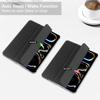 For iPad Pro 11 (2025)/11 (2024) Case Stand PU Leather + PC Matte Back Tablet Case