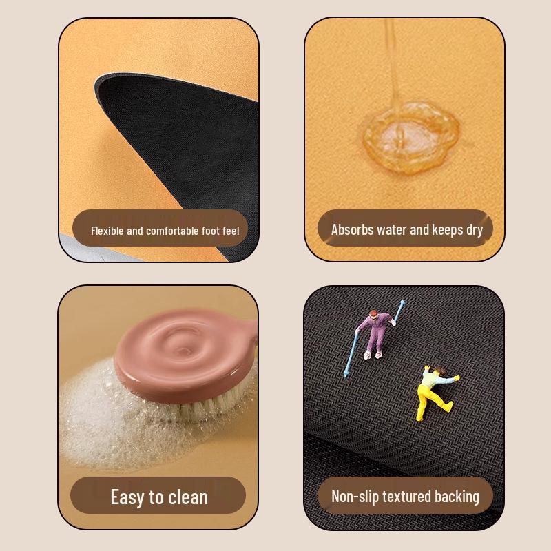 Cartoon Diatom Mud Non-Slip Quick-Drying Bathroom Mat