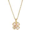 Titanium Steel Cat's Eye Clover Zircon Necklace - French Chic Women's Exquisite Collarbone Chain