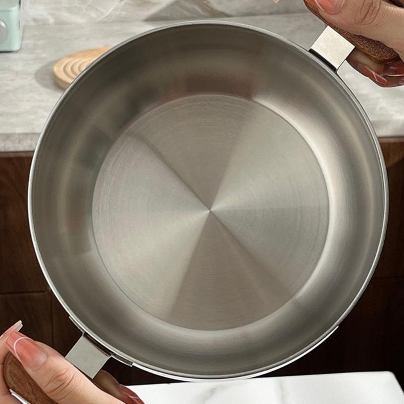 Premium 304 Stainless Steel Double Layer Steamer Pot with Wood Handle Suitable for Efficient and Even Cooking Experience