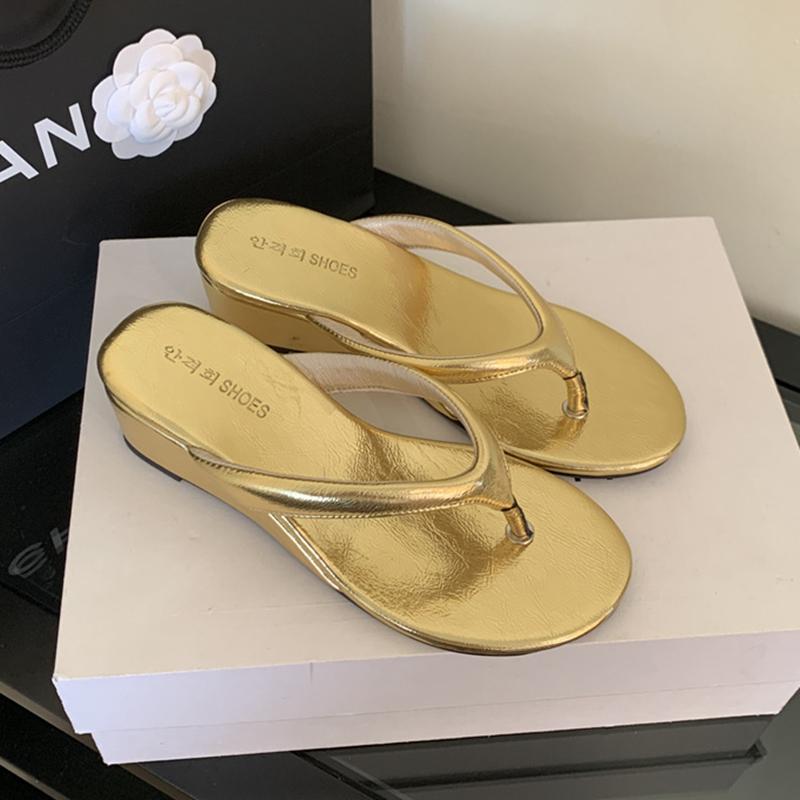 Fashion SUOJIALUN 2024 Summer New Women Slipper Fashion Med Weadge Heel Dress Sandal Ladies Casual Outdoor Beach Vaction Slides Shoes