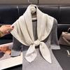 Elegant Cotton And Linen 90 Square Scarves For Women, Middle East, Central Asia Head Scarves, Versatile Finale Silk Scarves, Fashionable And Versatile