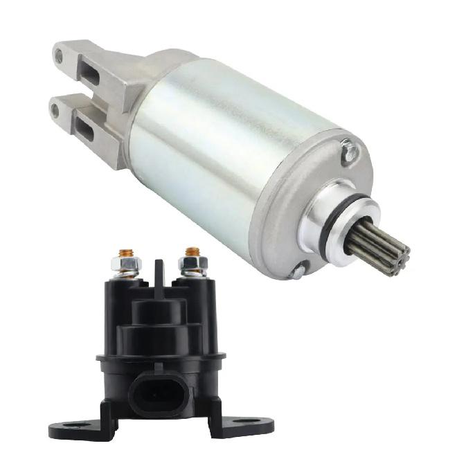 

Starter & Relay for Bombardier Traxter 500 1999 2000, 711-296-120 711296120 18819 410-52115,Traxter 500 Starter 2000 Traxter 500 2 PCS SET