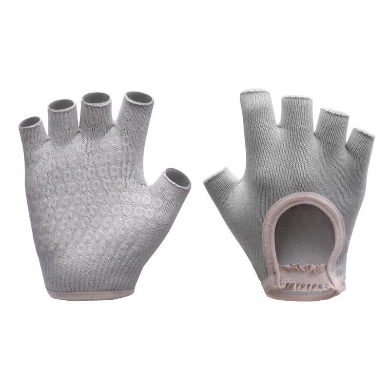1Pair Half Finger Yoga Antislip Gloves Women'S Anti-Slip Exercise Half Finger Gloves Fitness Aerial Bike Sports Training Gloves