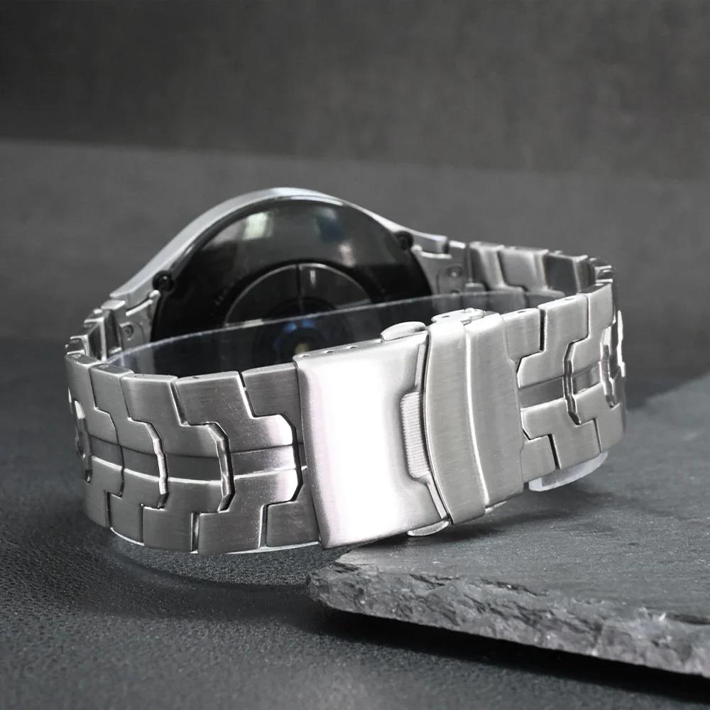 Nerezový náramek bez mezery pro Samsung Galaxy Watch 7 6 5 40mm 44mm 6Classic 47mm 43mm Luxusní pánský pásek pro Galaxy 5Pro 45mm