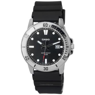 Standard Analog Resin Strap Black Dial Quartz MTP-VD01-1E MTPVD01-1E Reloj Hombre