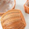 Handwoven Floral Basket Rattan Storage Basket for Picnics and Outdoor Activities