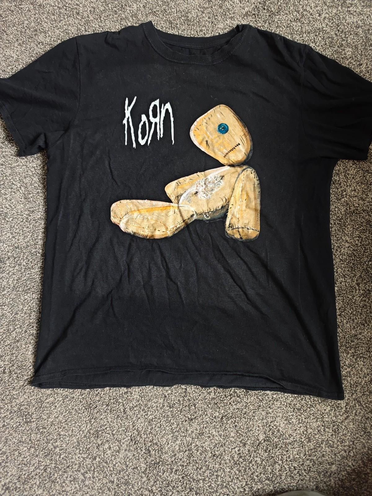 Korn vintage t, nu metal, y2k, grunge, 90s, size L, metal XXXXL