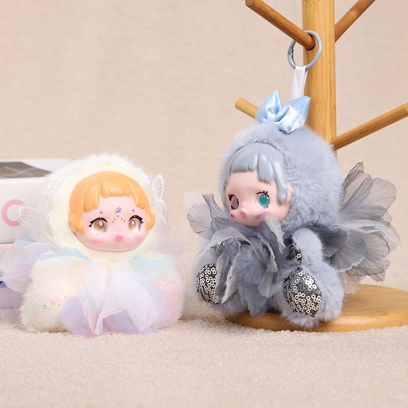 Cute Fairy Plush Doll Toy Pendant Keychain Desktop Ornaments Backpack Bag Hangings Decoration Car Keyring For Women Girls Gift