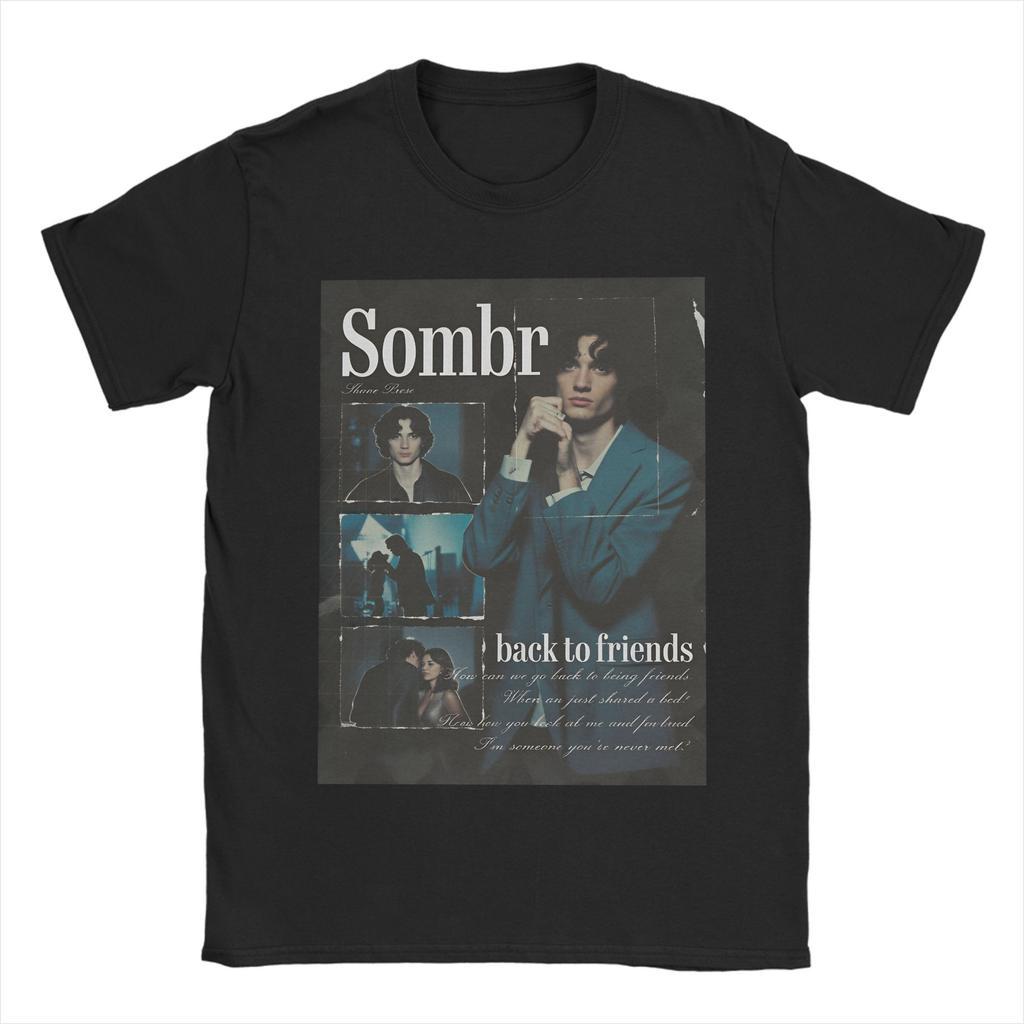 Sombr Log TShirts Men  Vintage 100 Cotton Tee Shirt O Neck Short Sleeve T Shirts Gift Idea Clothes