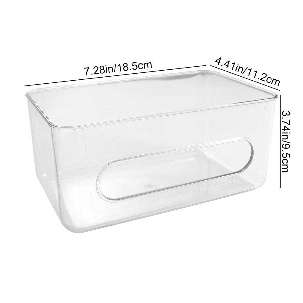 Transparente Maskenbox Stanzfreie Taschentuchbox Einfacher Einweg-Maskenhalter Zuhause