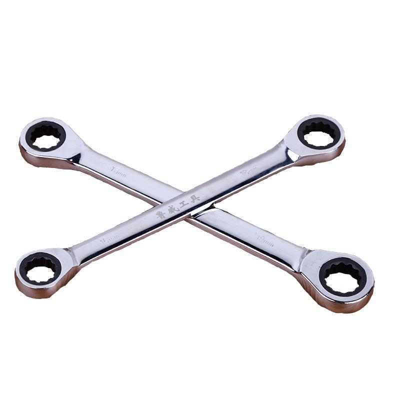 Luwei 10-Piece Double-Ended Ratchet Wrench Set with Multiple Specifications