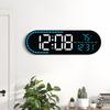 Digital Wall Clock Temperature LED Clock Week Date 2 Alarms Brightness Adjustment Timer Snooze Second 12/24H USB Powered Clock
