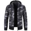 Men's Winter Thick Warm Camouflage Cardigan Sweatercoat Hooded Jacket Male Autumn Slim Fit Hood Outwear Sweater Coat Clothing