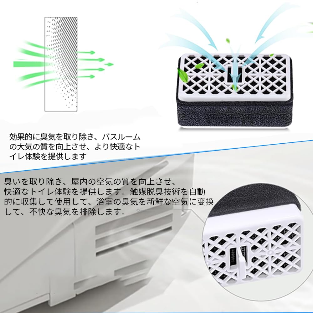 AAJHH Deodorizing Cartridge [Compatible with TCM1788 TCA83-9S TCA83-9R] 3-pack Replacement Catalyst Filter for Washlet Toilet Seats [Parallel Import]