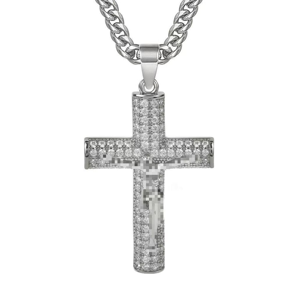 18k Cuban Chain Cross Pendant - Hip Hop Street Style Accessories, Trendy and Stylish for In-Stock Fashion Enthusiasts.