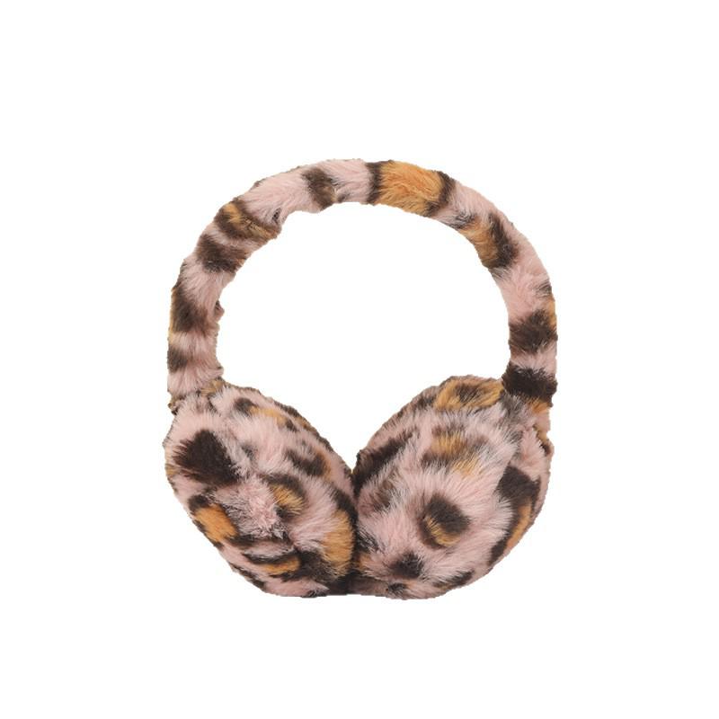 Leopard Print Plush Ear Muffs - Soft, Warm, and Windproof Ear Covers for Versatile Protection