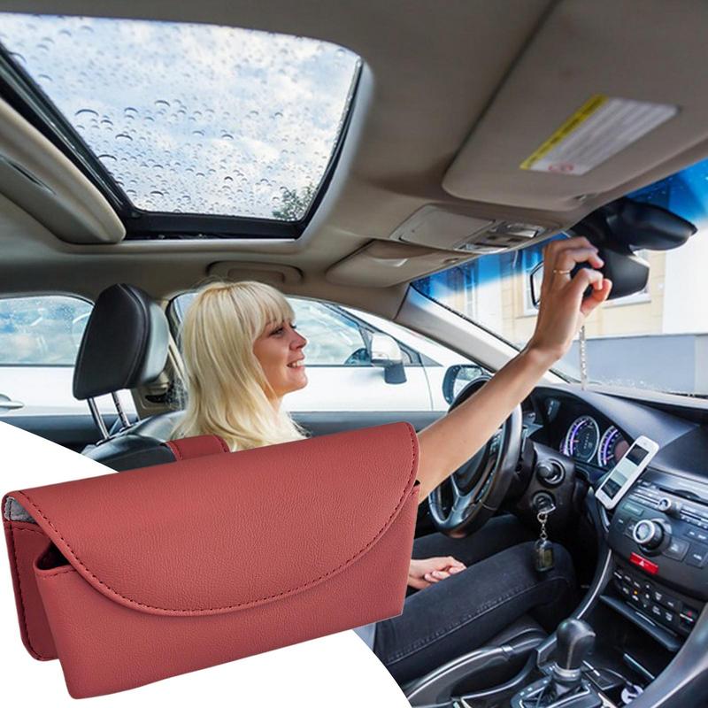 Sunglass Visor Holder Vehicle Magnetic Glasses Box Spill Proof Magnetic Visor Sunglass Holder For Truck And Vehicle Travel Road