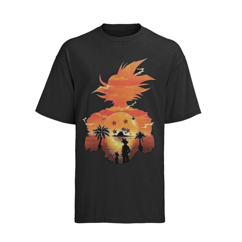 Herren T-Shirt Bio Baumwolle Dragon Ball Son Goku Saiyajin Anime Nerd Geek
