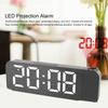 Durable Plastic Alarm Clock Black-faced White-light Digital Alarm Clock LED Large-screen Projection Alarm Clock Bedside