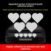 Motorcycle Sticker Reflective Night Safety Warning Electric Scooter Helmet Paper Car Tail Box Rear  Heart-shaped Decorative