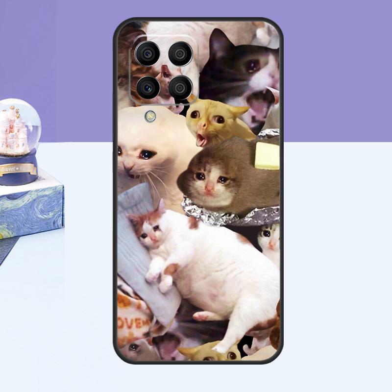 Crying Cat Memes Case For Samsung Galaxy M21 M31 M51 M20 M30s M13 M23 M33 M53 M14 M34 M54 M12 M32 M52 Cover