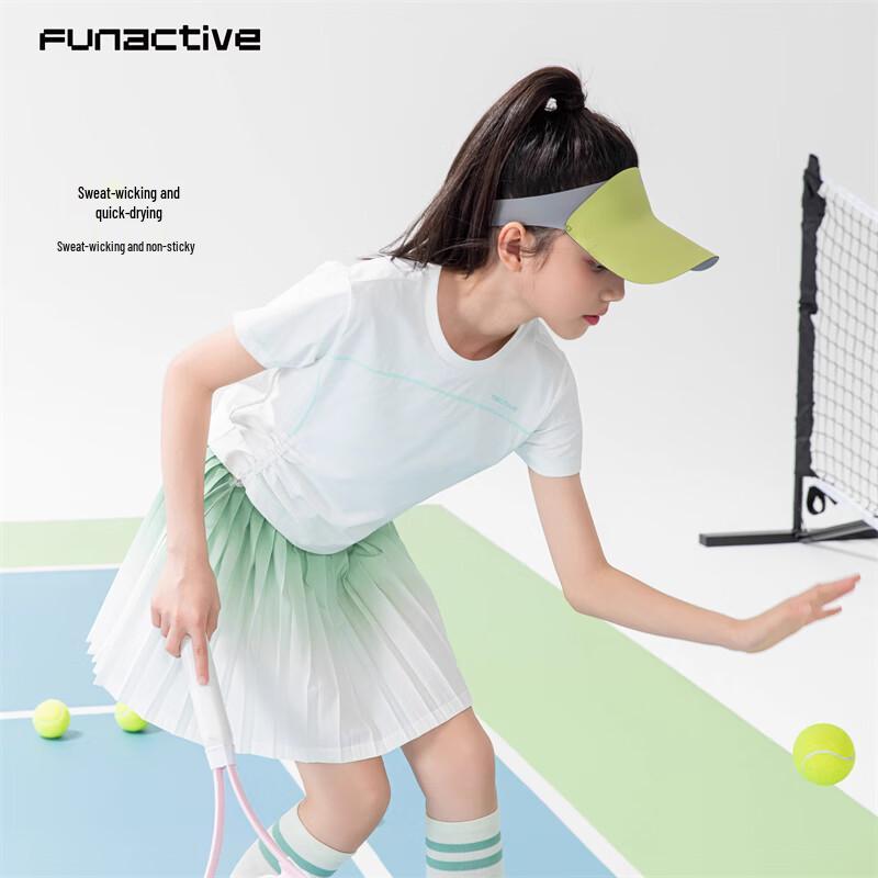 Camiseta Deportiva Divertida y Activa para Niñas de Secado Rápido con Protección Solar