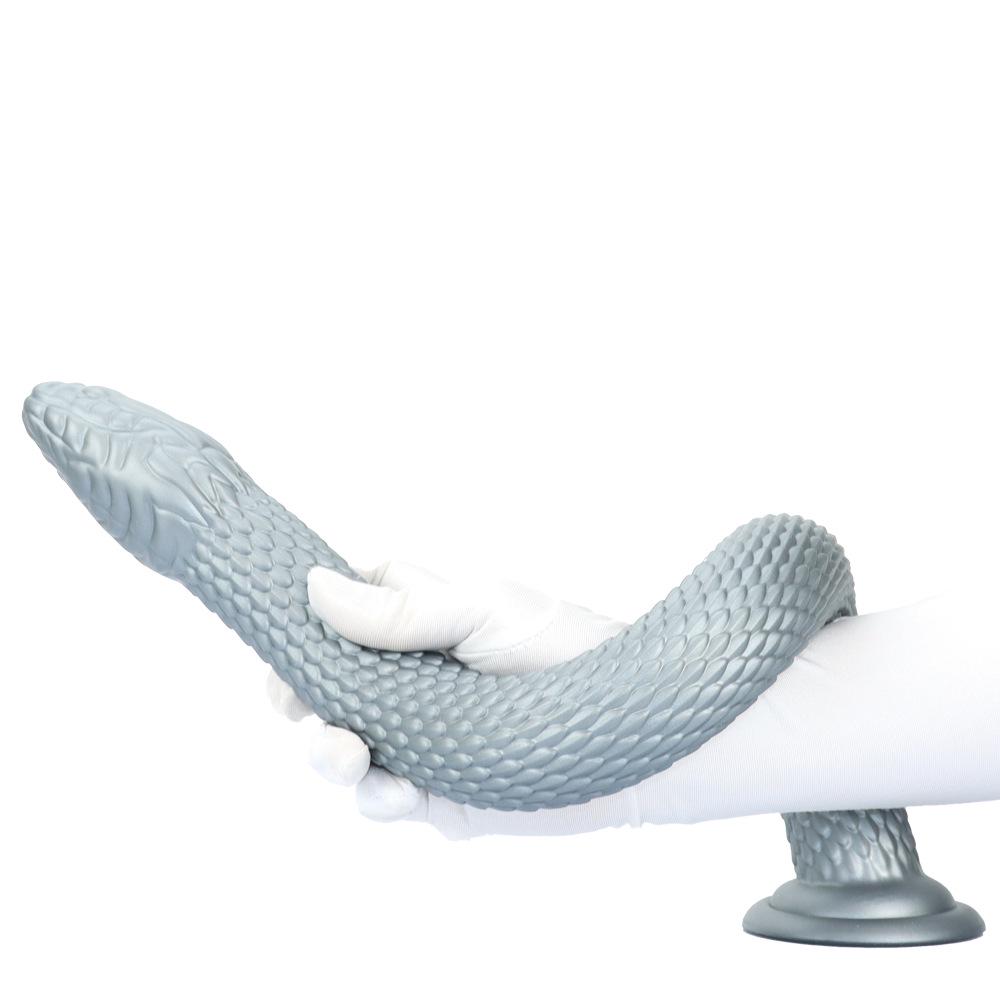 Super Large Snake Head Anal Plug with Suction Cup for Long-Term Wear and Deep Self-Stimulation
