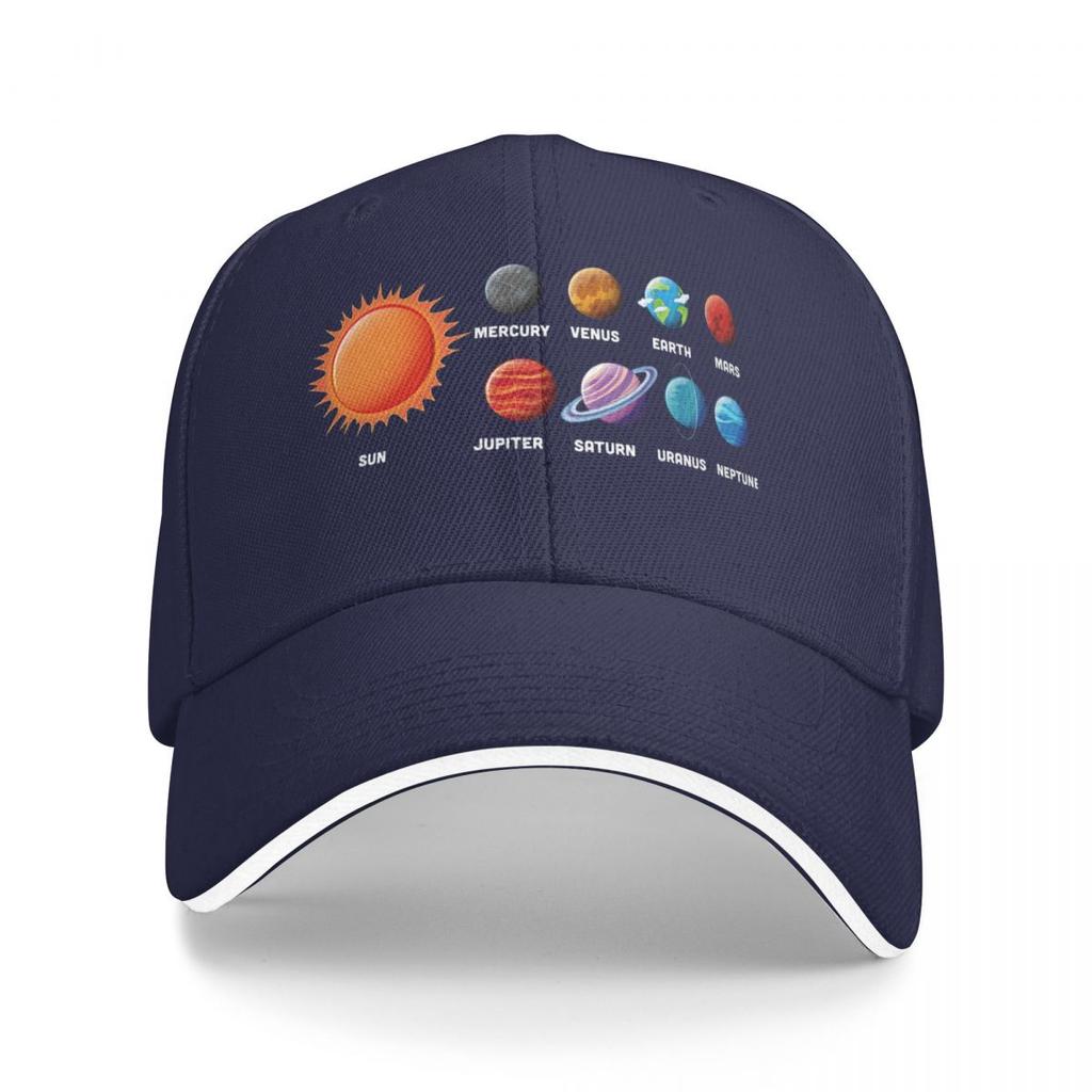 Czapki z daszkiem Układ Słoneczny Planety Nauka Kosmos 2025 Personalizowane Damskie Męskie Sportowe Letnie Czapki
