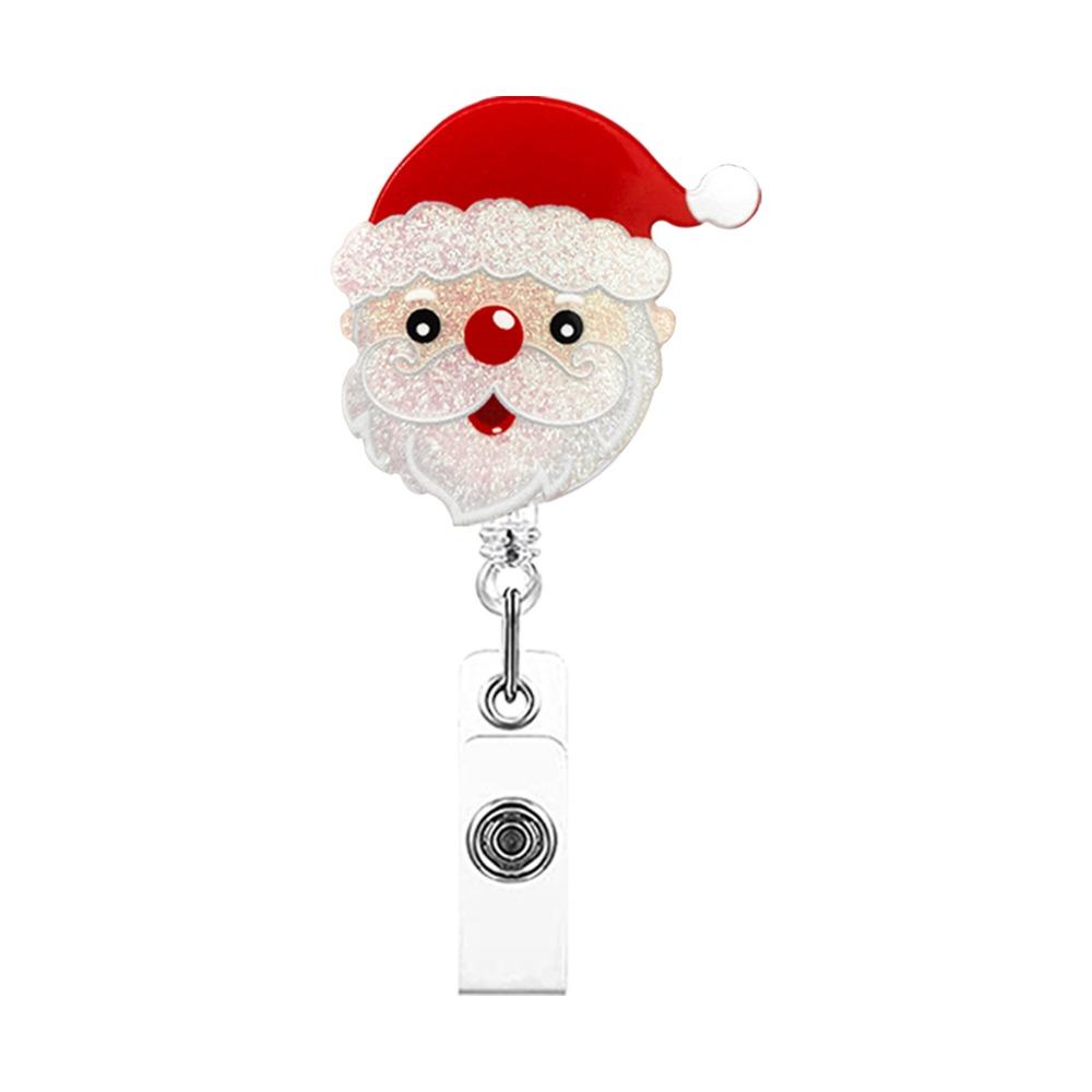 Snowman Elk Christmas Badge Reel Santa Claus ID Card Holder  Doctor Student