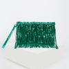 Women's Sequins & Fringe Evening Clutch - Bohemian Unique Woven Straw Beaded Handbag with Luxury Texture for Wedding & Party Outfits