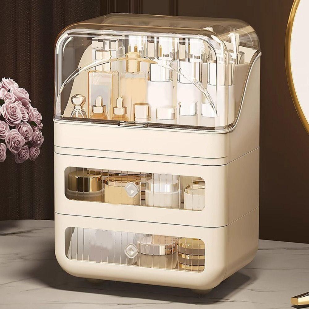 With Drawer Cosmetic Storage Box Dustproof Makeup Case New Cosmetic Shelf  Makeup Organize