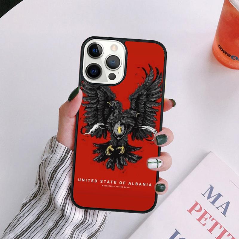 Albania Albanians Flag Art Phone Case For iPhone 17 Air 14 13 12 16Pro Max 15 Plus Max Cover Shell Coque