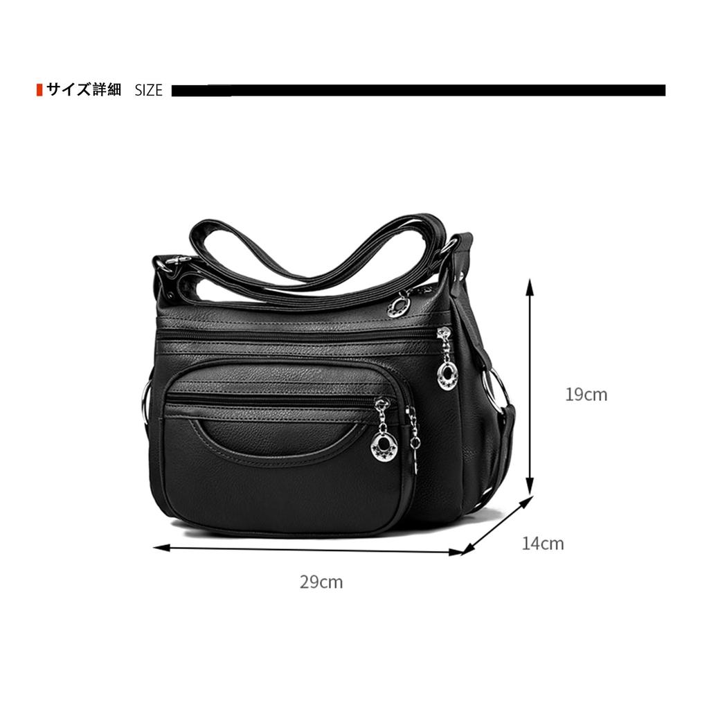 SIRAMO Women's Shoulder Bag, Crossbody, Water-Repellent Oxford Cloth, Lightweight, Multi-Layered Storage, and Large Capacity with Pockets