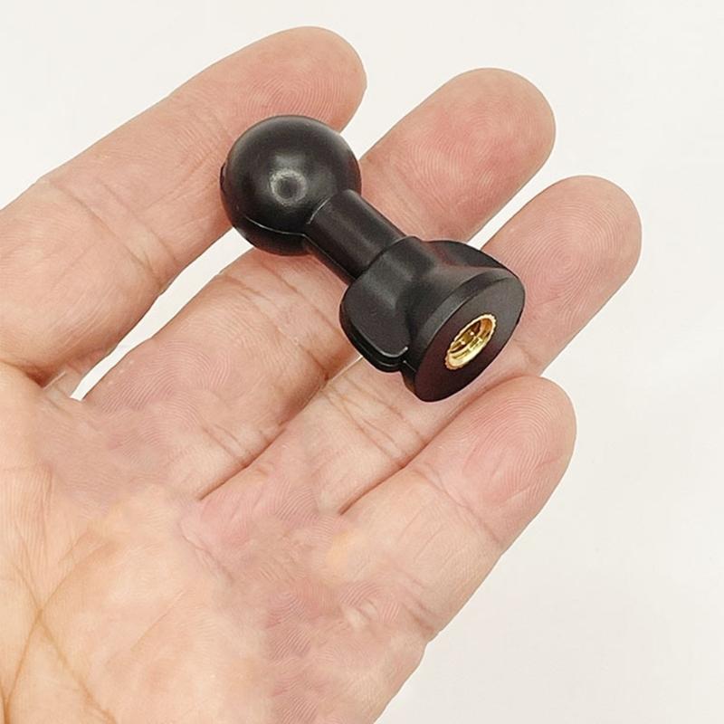 Plastic 17mm Ball Head Adapter Universal Phone Stand Converter Easy to Operate for 1/4 Nut Phone Holder & Tripods Stand