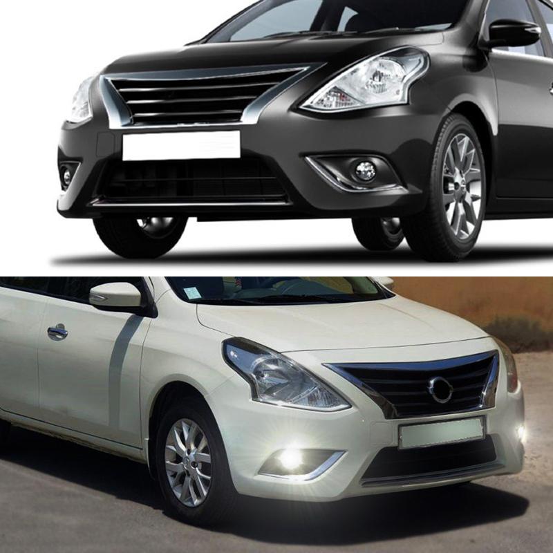 For Nissan Sunny Led Fog Light VERSA Sedan ALMERA N17 2014 2015 2016 2017 2018 Daytime Running Lamp DRL Daylight Waterproof 12V