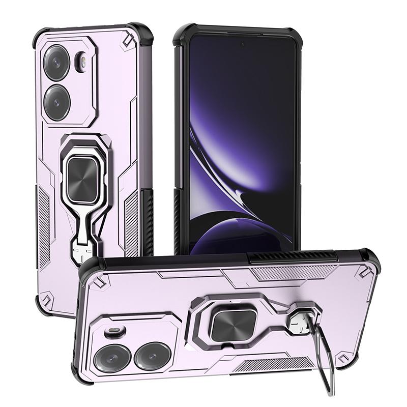 

Чохол для Xiaomi Poco X7 Pro 5G/Redmi Turbo 4 5G з кільцем-підставкою, що обертається, PC+TPU, протиударна кришка для телефону Purple