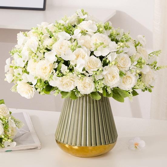 Umělá pivoňka Užitečná Snadná na údržbu Umělá nemocná látka Umělá pivoňka 5 vidliček Simulační pivoňka Svatba Dekorace