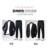 Casual suit set for men in spring, slightly elastic and easy to maintain, elastic knitted casual pants, casual suit two-piece set for men