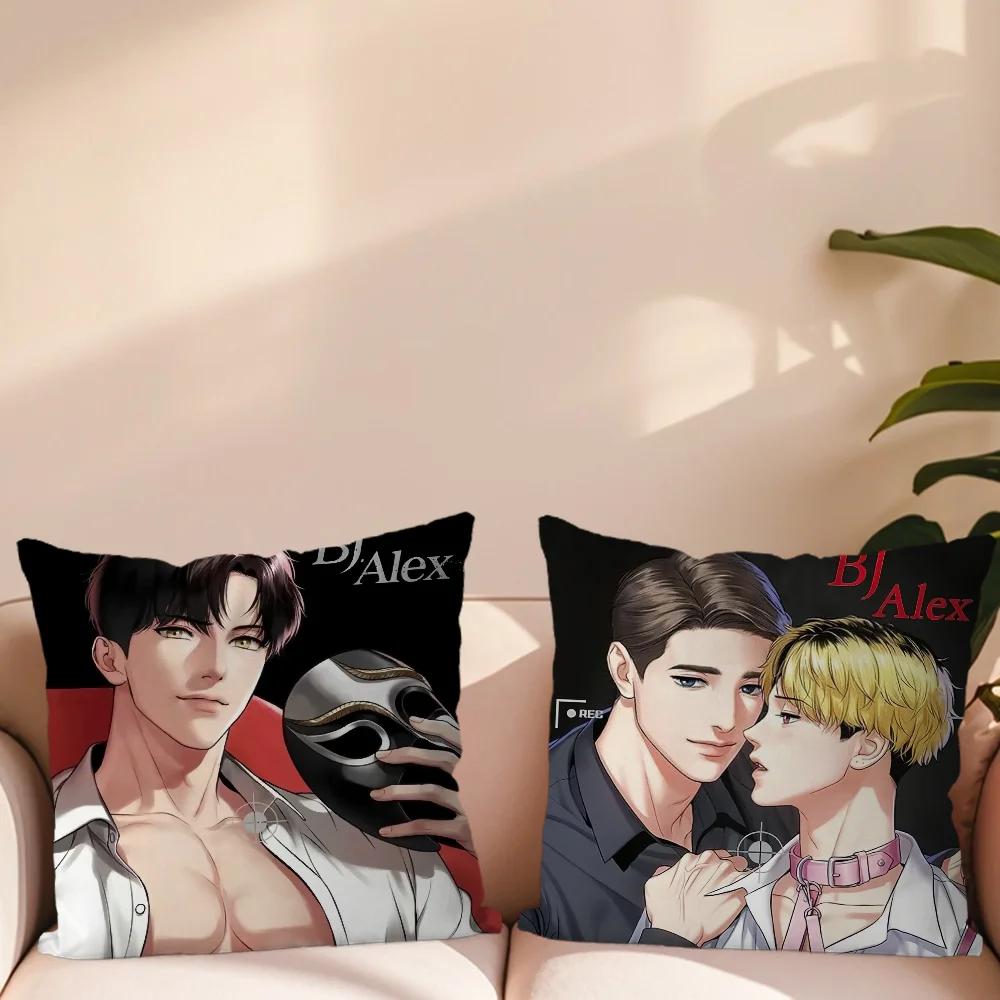 Anime BJ-A-Alex Pillow Case For Sofa Bedside Table Bedroom Backrest Living Office Cushion Printed Square Multiple