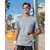 CHARMLEAKS Mens Rash Guards Short Sleeve Quick Drying Rash Vest UPF 50+ Breathable Stretchy T-Shirt